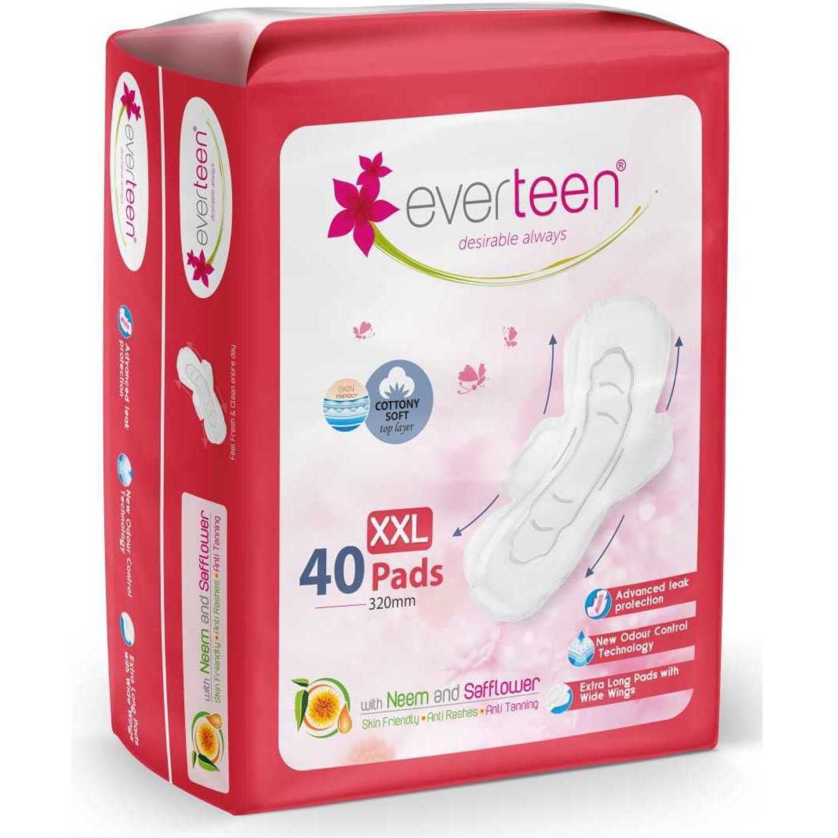 everteen XXL Sanitary Napkin Pads with CottonySoft Top Layer Sanitary