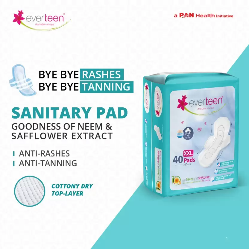 everteen XXL Sanitary Napkin Pads with CottonyDry Top Layer Sanitary