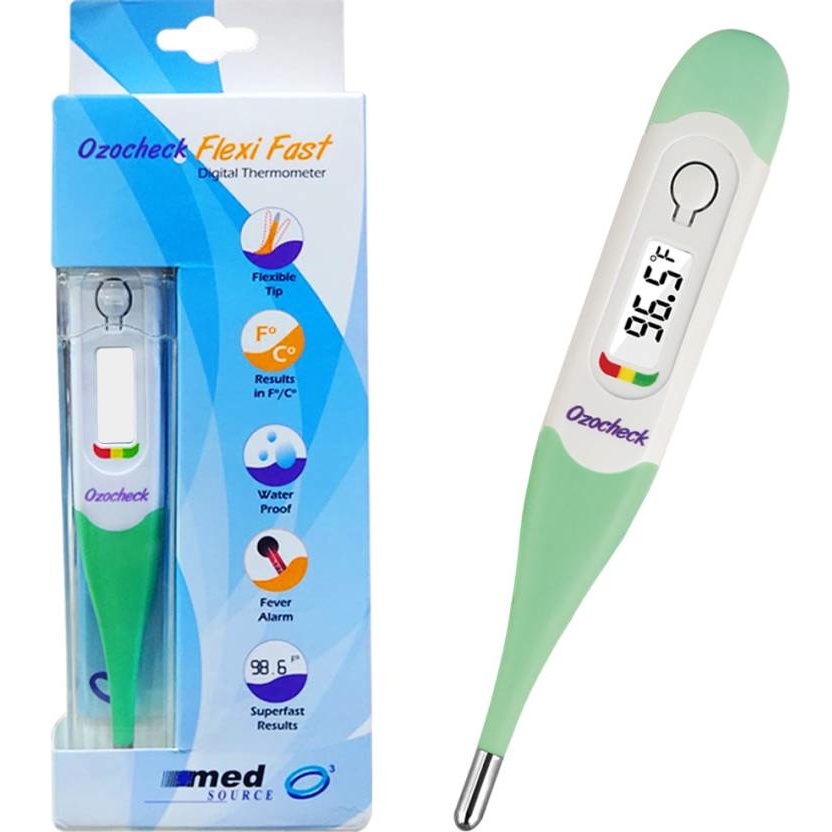 Ozocheck Digital Thermometer With Flexible Tip Fever Alarm & Beep