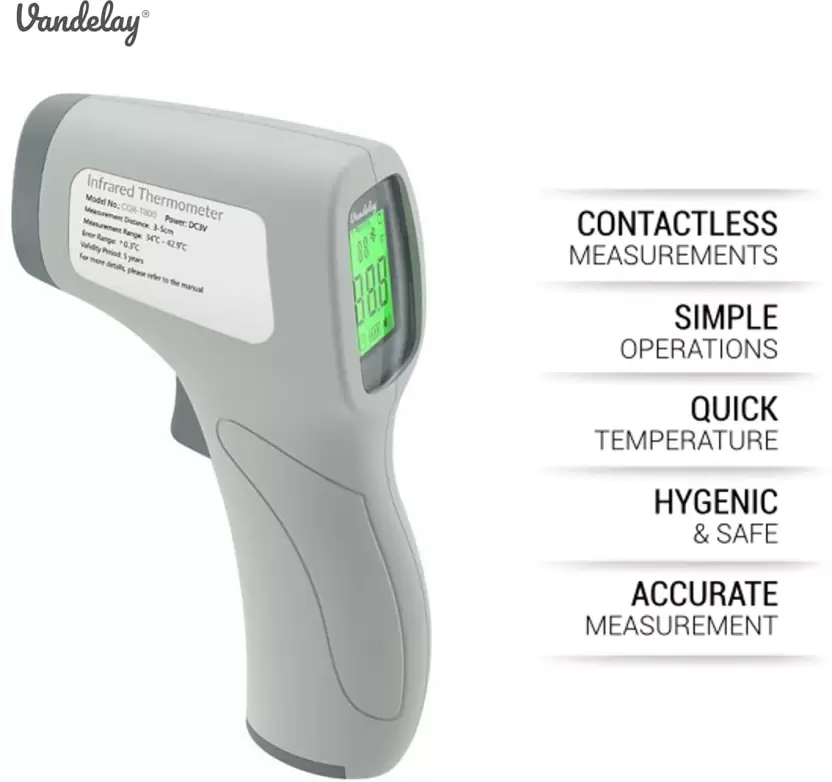 Vandelay Infrared Thermometer 3 years Sensor Warranty MADE in INDIA